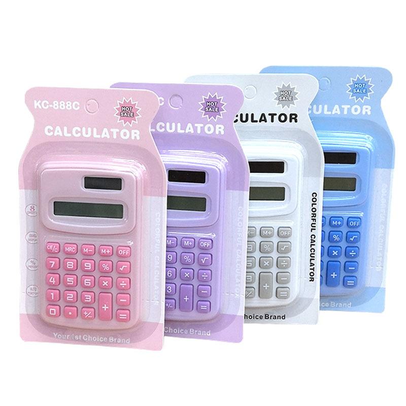 Cute Primary School Student Portable 888 Full Color Macaron Cross-Border Mini Computer Logo Advertising Promotional Calculator
