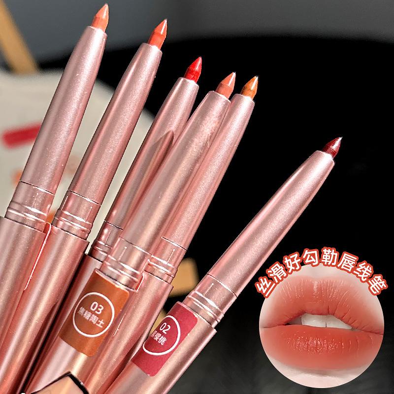 MKINGPRETTY Lip Liner Carved Waterproof Lip Pen Women's Precise Outline Lip Type Lasting Color Blush Lipstick