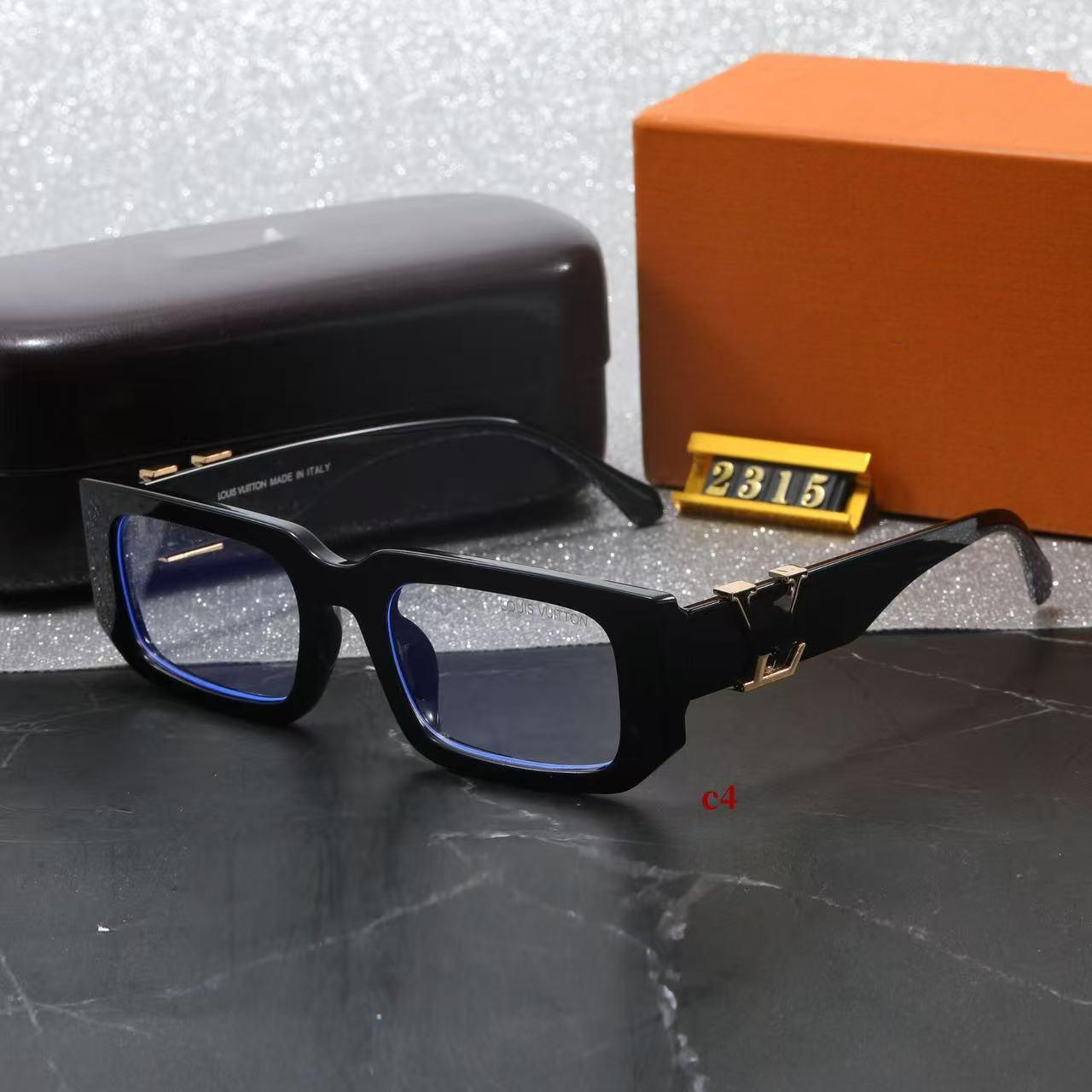 2026 New Model Unisex Square Frame Trendy Foreign Trade Sunglasses Korean Style Letter Design UV Protection Sunglasses 2315
