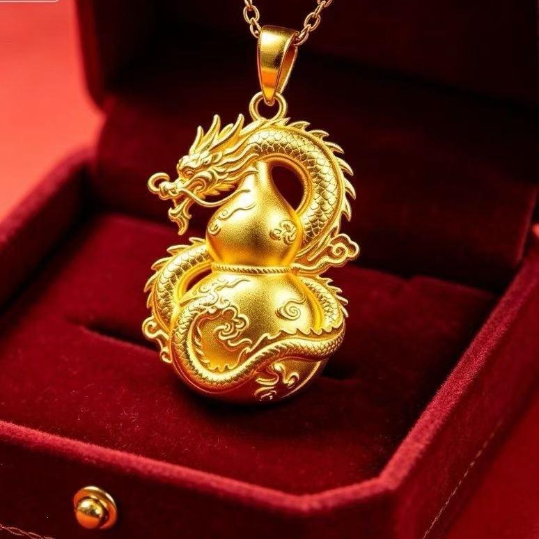 Chinese-style necklace for women with enamel pendant, light luxury collarbone chain, niche design, high-end vintage Chinese-style necklace for women