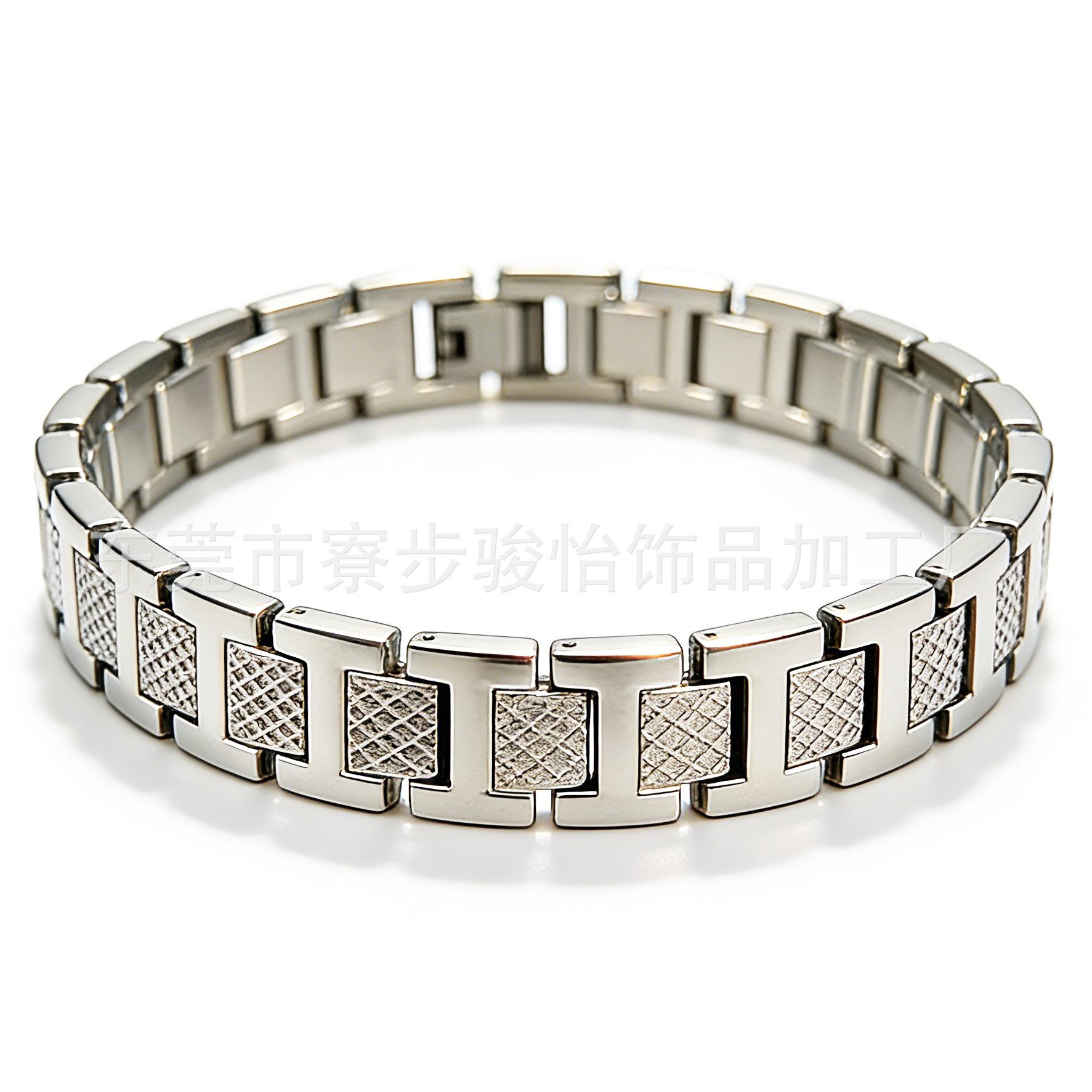 Cross-Border Dongguan Factory Hot-Selling Titanium Steel Bracelet, Crocodile Design, Unisex, Fashionable Geometric Jewelry, Steel Titanium Wholesale Bracelet