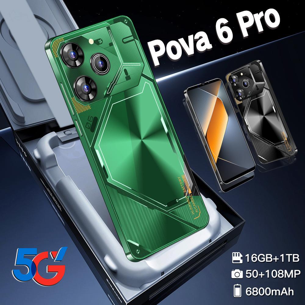 New Cross-Border Mobile Phone Pova 6 Pro Ips Hd Screen 1+16Gb Android 8.1 Smart Export Mobile Phone