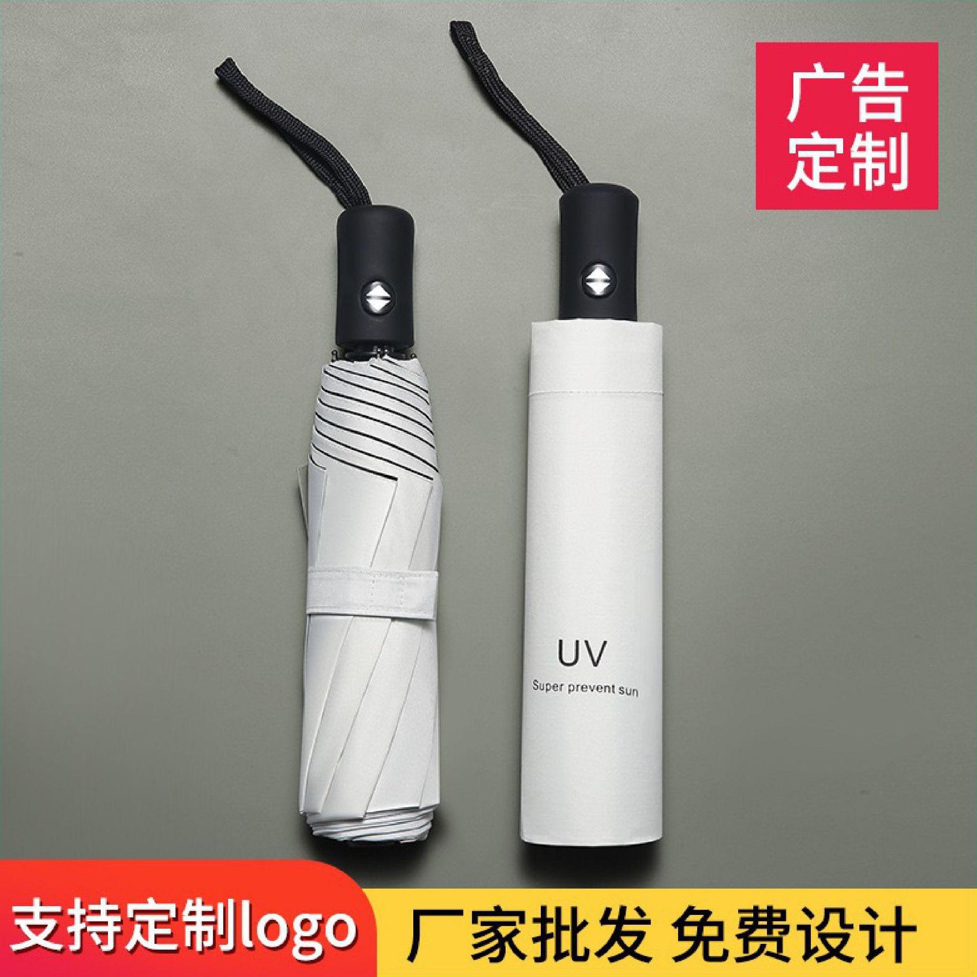 Uv Advertising Umbrella with Logo, Black Coating Sun Umbrella, Rain or Shine Protection, Uv Protection, Sunshade Umbrella for Women, 70% off Foldable Umbrella, Custom-Made