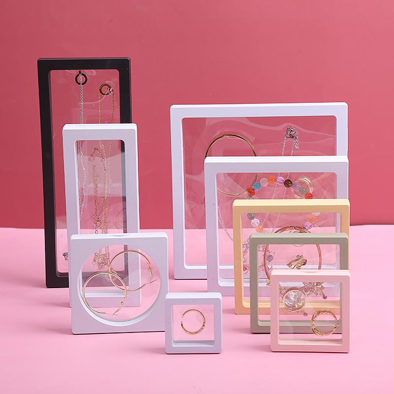 In-Stock Pe Film Suspension Box Jewelry Anti-Oxidation Wearable Nail Accessories Transparent Display Ring Packaging Box Wholesale