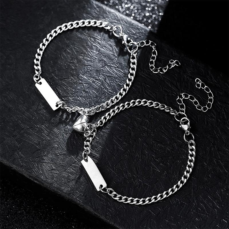 Cross-border lettering long bracelet lovers a pair of men and women love magnets attract bracelet accessories manufacturers wholesale