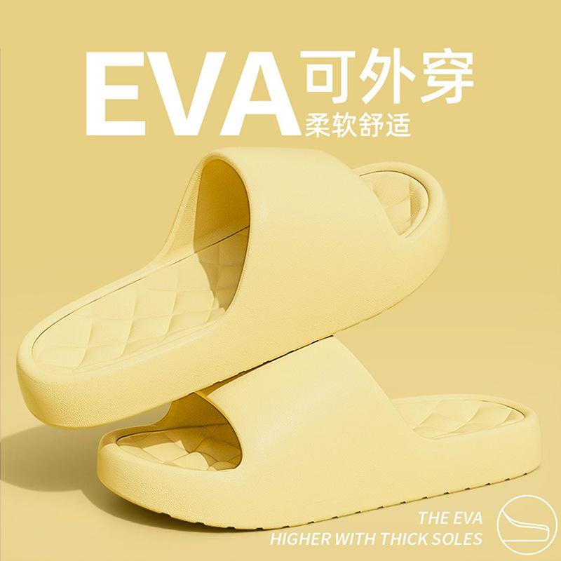 2026Eva Hot-Selling In-Stock Portable Home Summer New Comfortable Couple Indoor Non-Slip Bathroom Slippers