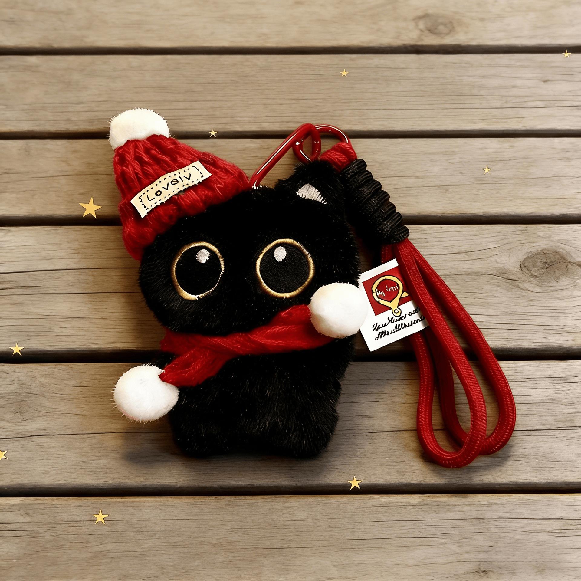 圣诞黑猫+红Scarf