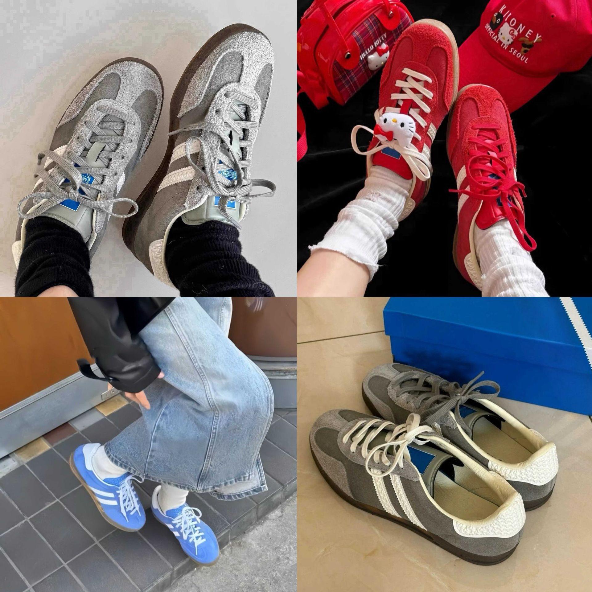 American Retro German Training Shoes for Women 2026 New Style Flat Versatile Sports Casual Low-Top Sneakers Genuine Leather Women's Shoes