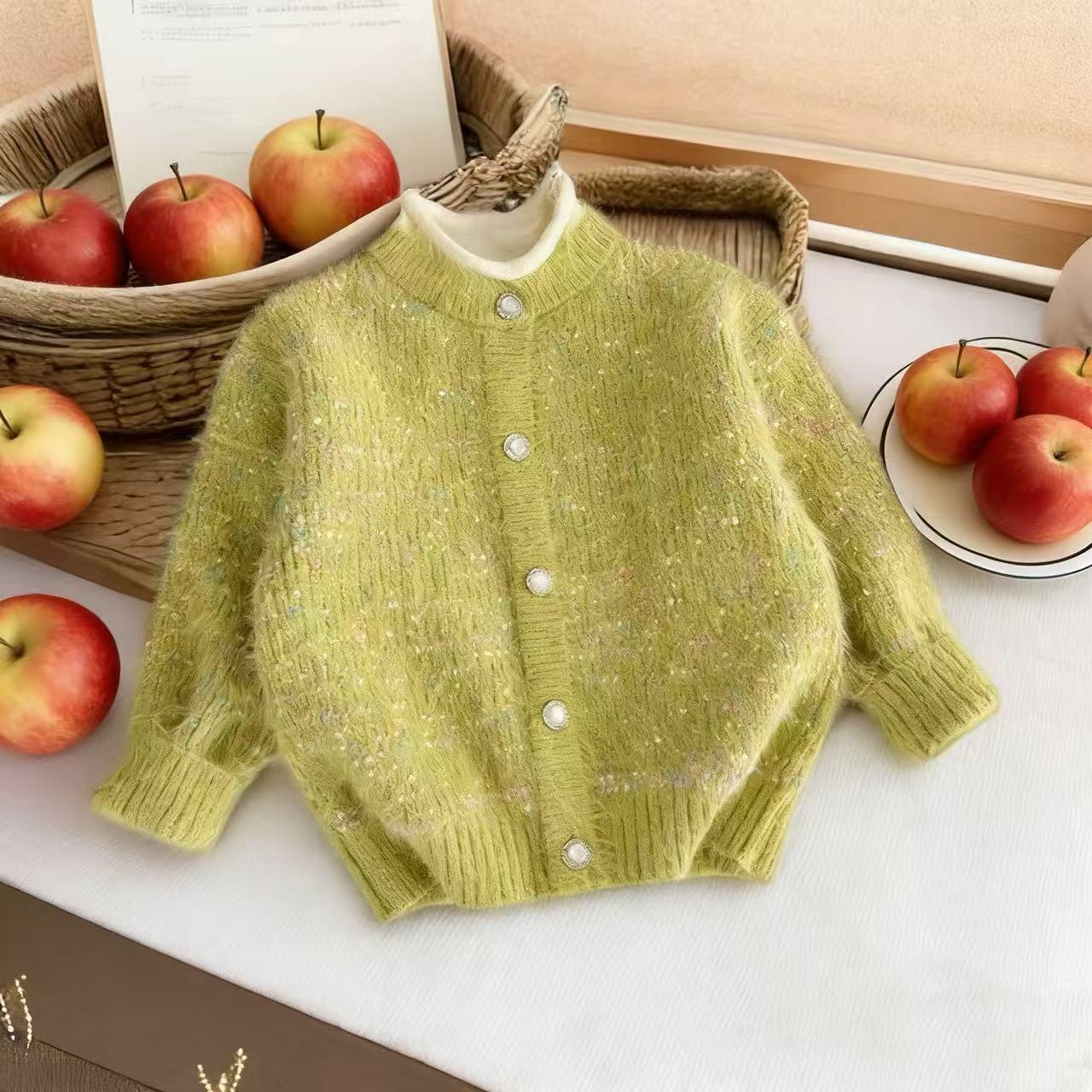 Wholesale from the Source Factory: Girls' Sweaters, New Autumn and Winter Styles, Baby Knitwear, Non-Pilling, Round Neck, Children's Clothing for Older Kids