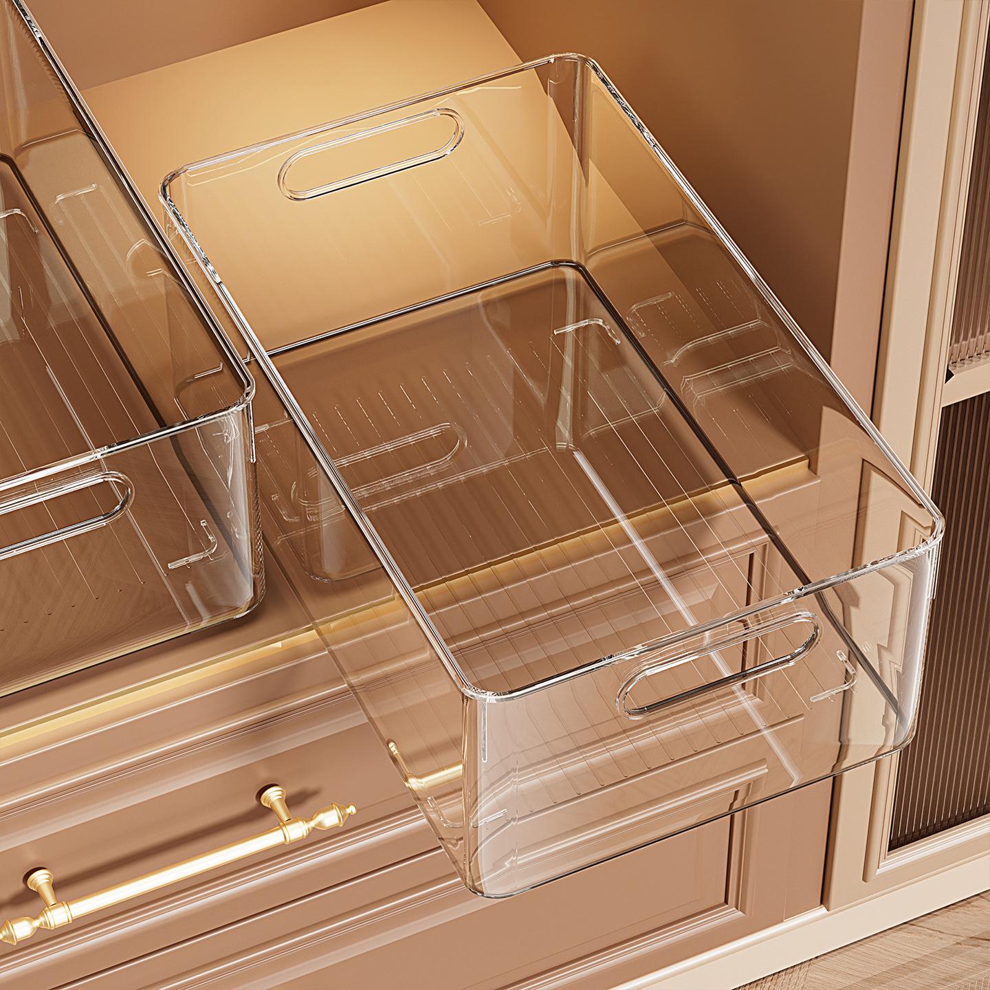 Snack Basket Transparent Acrylic Storage Box Sundry Storage Basket Cabinet Organizer Kitchen Desktop Storage Storage Basket