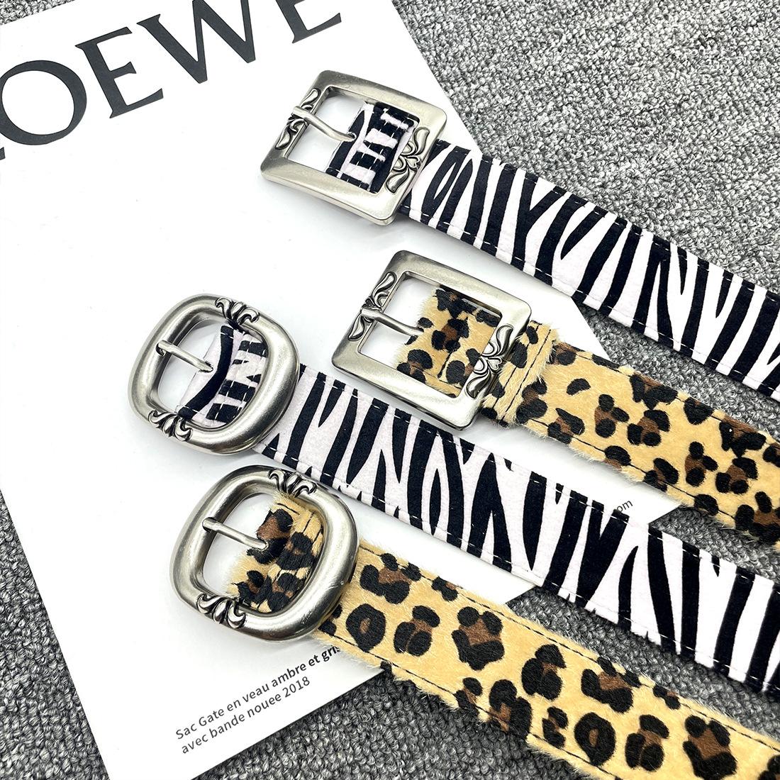 Women's Snake-Print Belt Simple All-Match South Korea Jeans Trendy Fashion Personality Student Decorative Leopard-Print Belt
