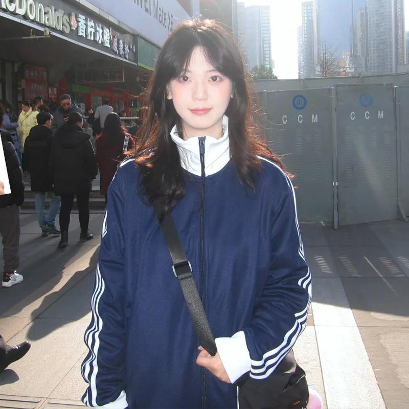 Spring and Autumn Short Jacket for Women 2026 New Style Three-Stripe Baseball Jacket Sports Wear Top Korean Style Early Autumn Jacket