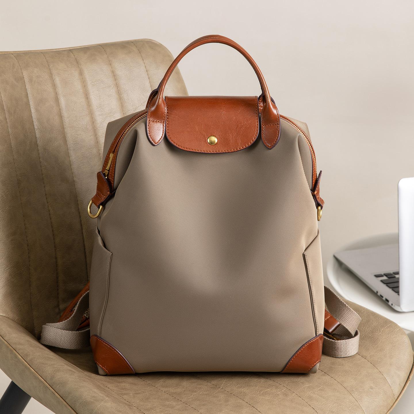 High-Quality Backpack, Women's Commuter Computer Bag, Lightweight Large-Capacity Nylon Backpack, Business Travel Bag, Nylon Backpack