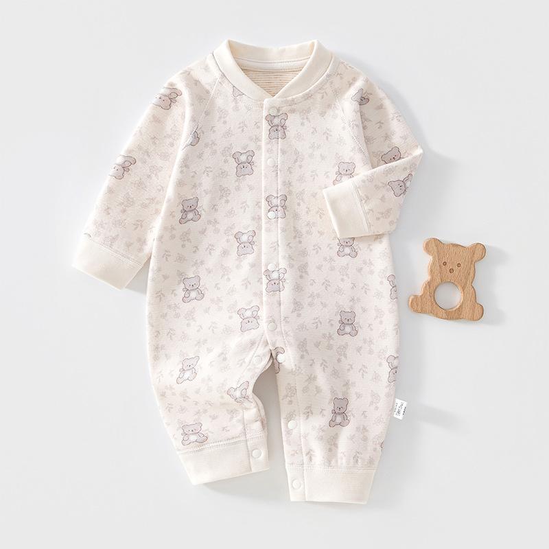 Newborn Baby Wool-Silk Romper Infant Clothes Autumn Winter Long Sleeve Bodysuit Crawling Outfit