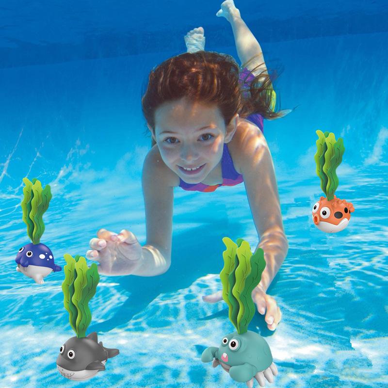 New Marine Animal Water Toys, Children's Diving Training, Breath-Holding Supplies, Swimming Pool Teaching Aids, Shark Water Plants