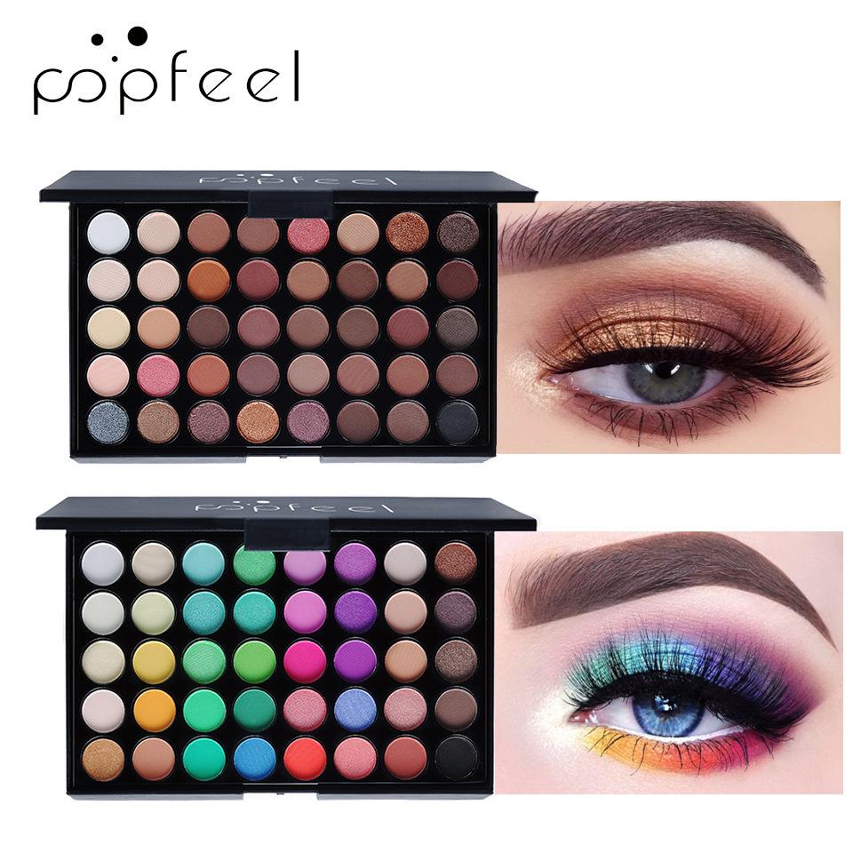 Popfeel 40-Color Eye Shadow Pearlescent Matte Earthy Candy Color Stage Photo Studio to Modify Eye Makeup
