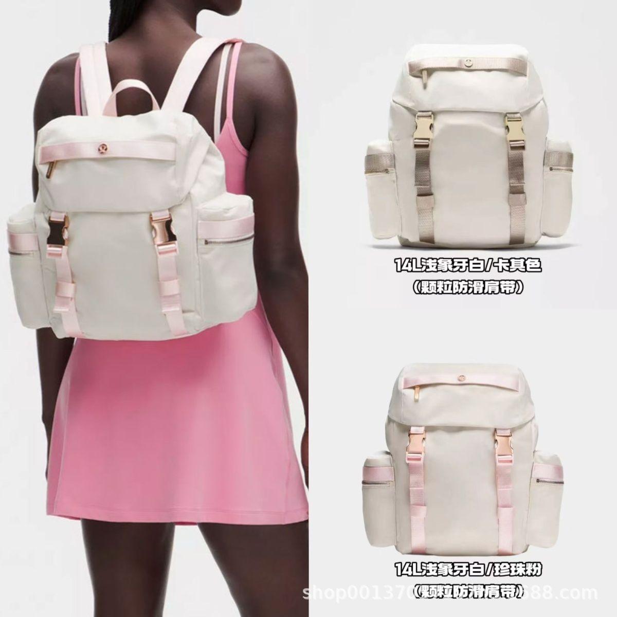 New LuLu 14L Women's Backpack - Large Capacity Travel Backpack, Waterproof Casual Outdoor Sports Bag, School Backpack