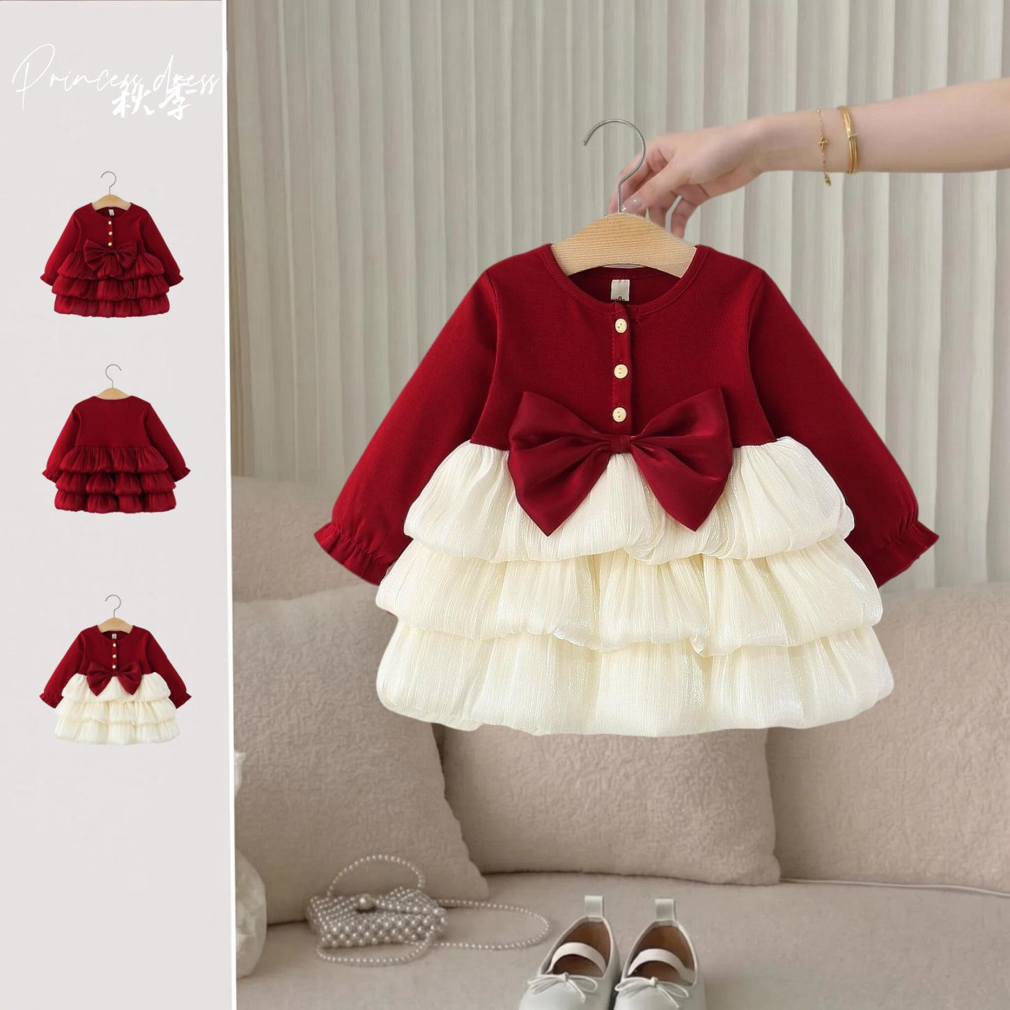 3553 Baby Girl Skirt Spring & Fall Girls Dress Spring Kidsren's Skirt New Kidsren's One-Year-Old Dress Princess Skirt