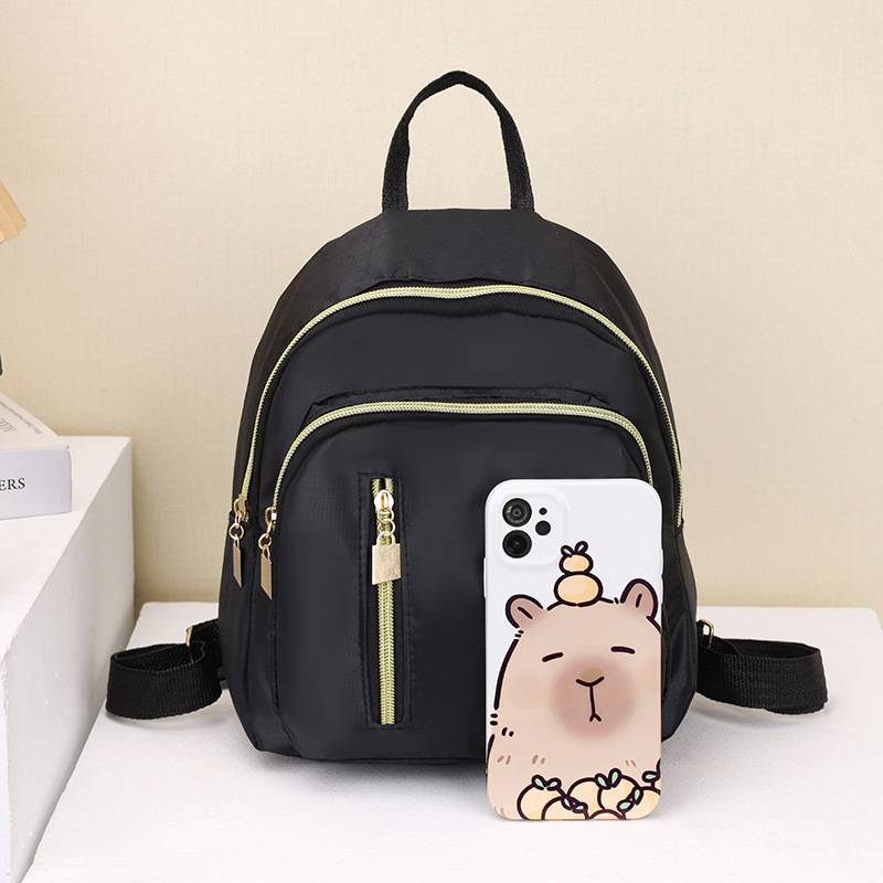 Fashionable and Simple Small Backpack for Women, Popular Ins Style Casual Backpack, Versatile Outdoor Black Small School Bag, Hot Sale