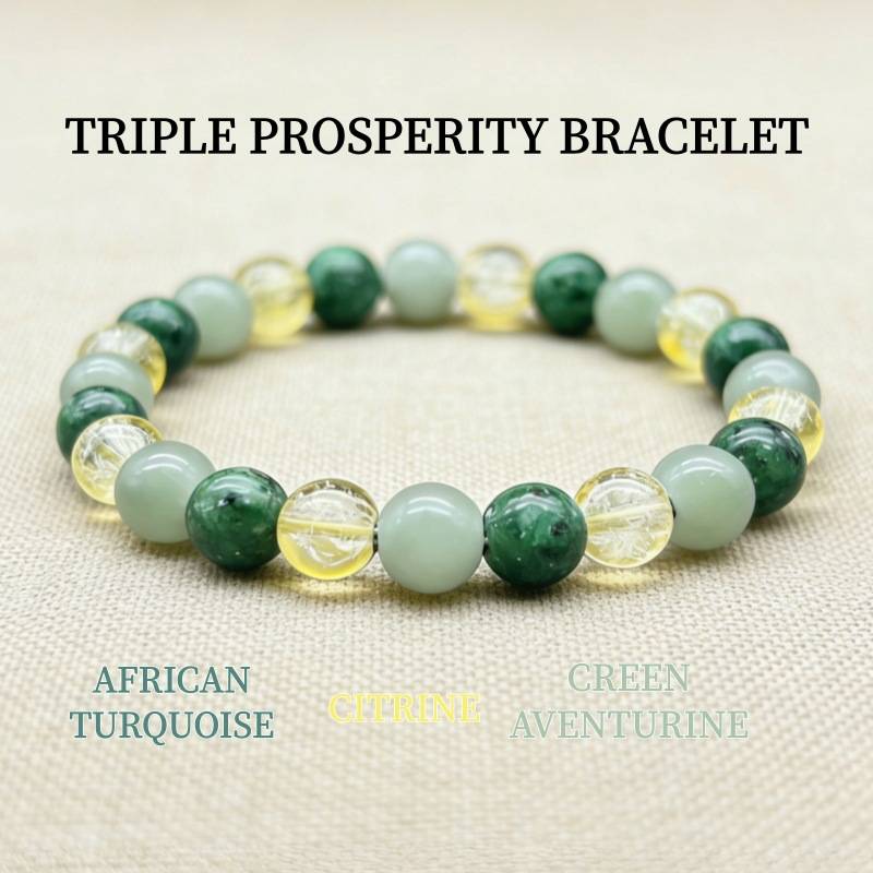 Temu Xiyin Tk Amazon Cross-Border Popular Bracelet Green Aventurine Glass European and American High-End Style Bracelet Wholesale in Stock