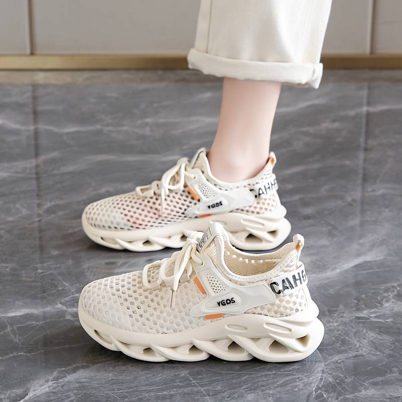 Sports Mesh Shoes for Women, Summer 2026 New Style, Hollow Breathable Sandals, Casual White Shoes, Lightweight Thin Running Shoes