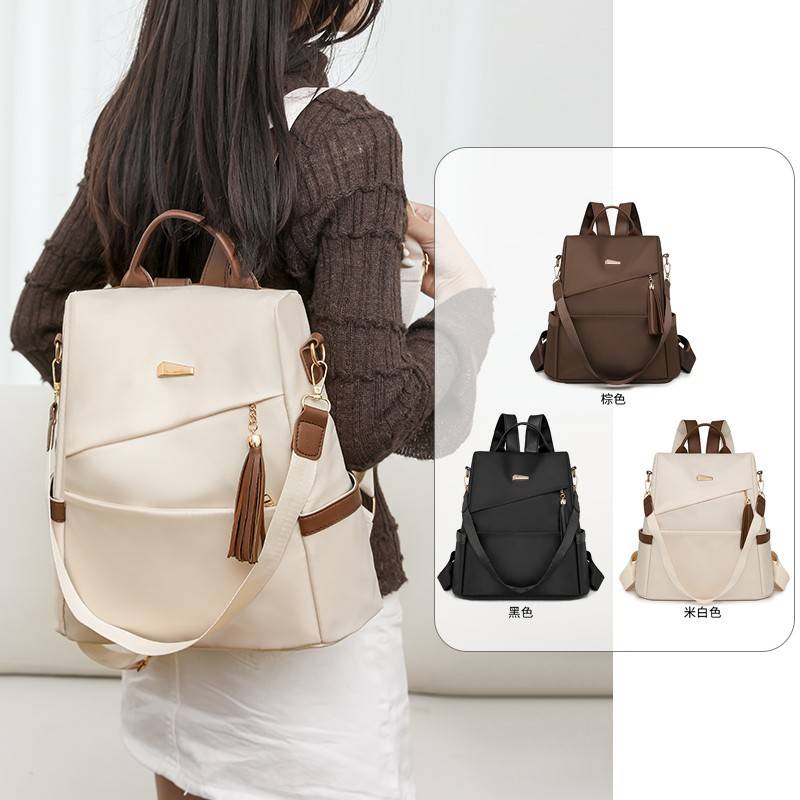 Backpack Women 2024 New Fashion Easiest for Match Women's Oxford Cloth Backpack Casual Commuting Casual Travel School Bag