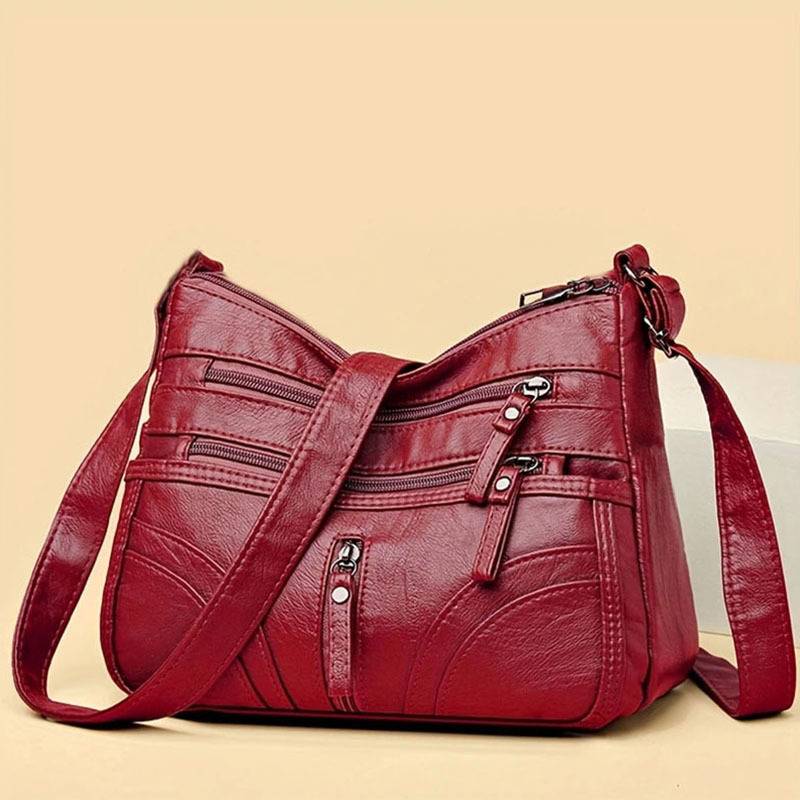 New Cross-Border Foreign Trade Bags, Versatile Women's Bags, Crossbody Bags, Fashionable Soft Leather Texture, Large-Capacity Shoulder Bags, Mother Bags