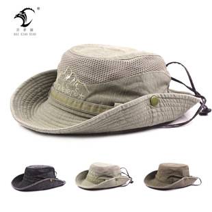 Baixiaoyuan Fisherman Hat Men's Fishing Hat Summer Outdoor Sun Hat Cotton Mesh Hat Women's Mountaineering Hat