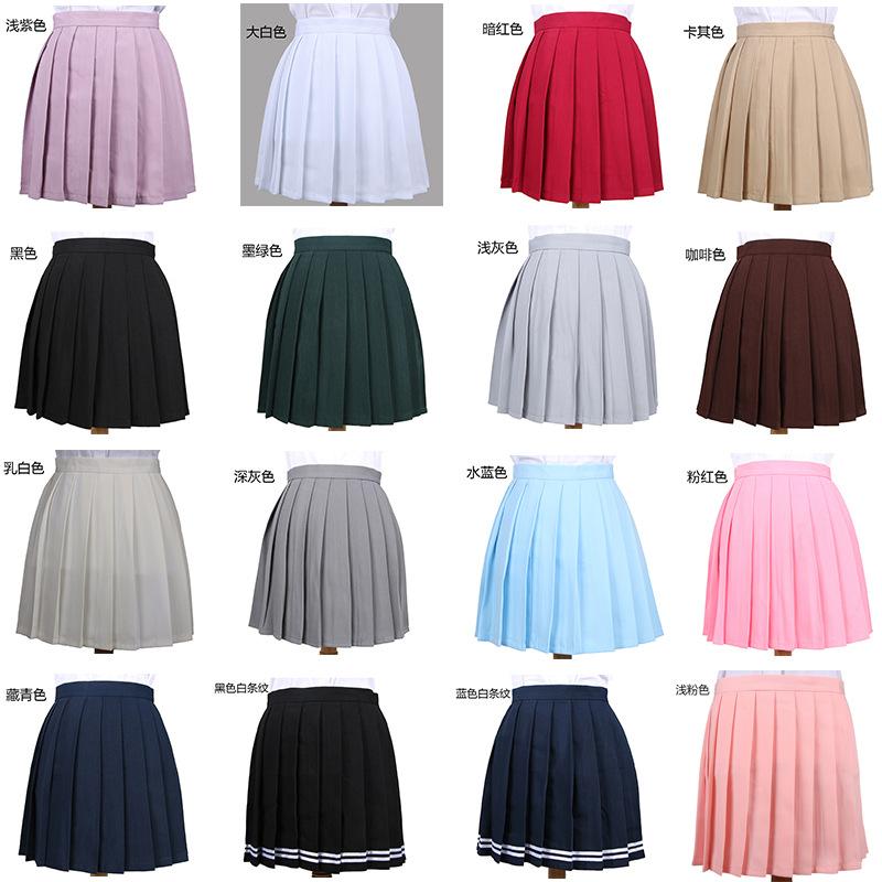 Spot Japanese Style Preppy Style Pleated Skirt Jk Uniform Skirt Student High Waist Skirt
