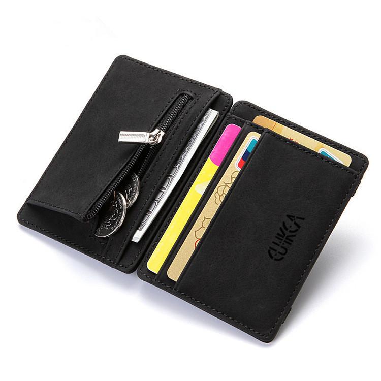 Flip wallet creative men's magic wallet PU card Bag Men's coin purse short zipper wallet wholesale