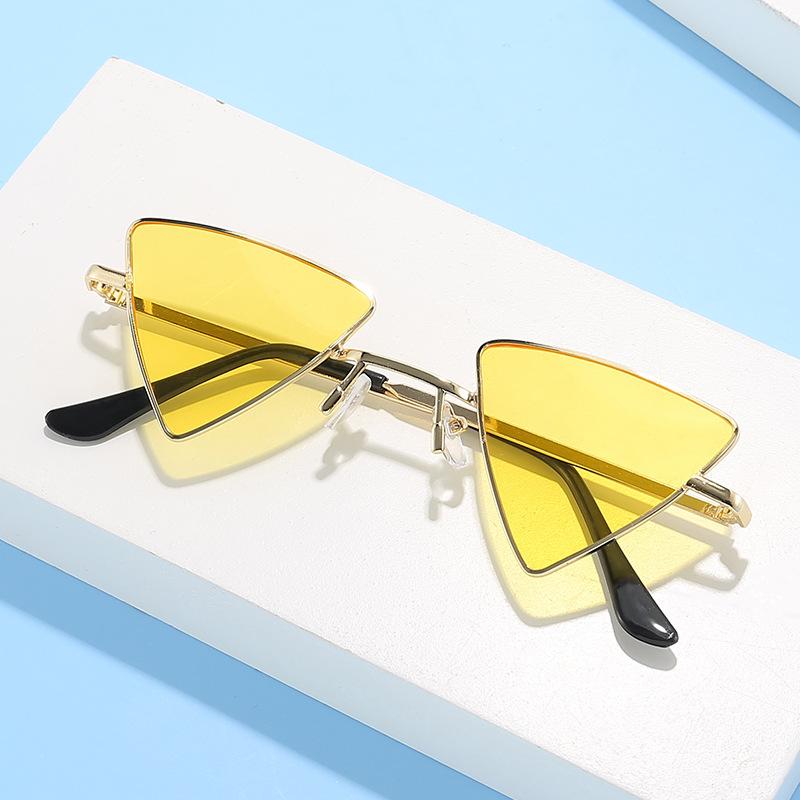 European and American Fashion Sunglasses, Aliexpress and Amazon Cross-Border Models, Unisex Punk Triangular Sunglasses for Sun Protection
