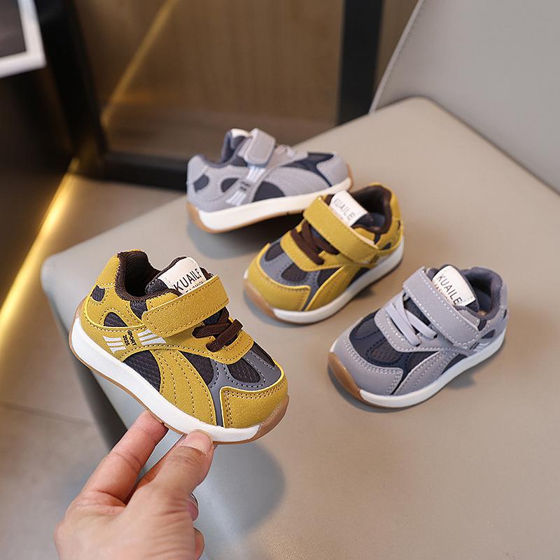 Spring and Autumn Baby Boy Shoes Soft Sole Baby Toddler Shoes Boys Sports Shoes Sneakers Non-Slip Children's Shoes Leather Girls