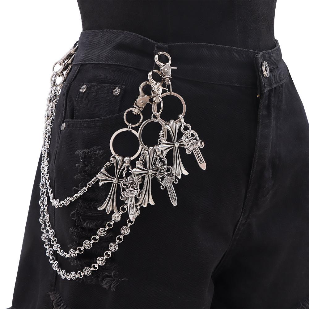 Crodo Element Pants Chain Bag Hanging Chain Sword Ball Bead Cross Waist Chain Lobster Clasp Pendant Jeans Chain