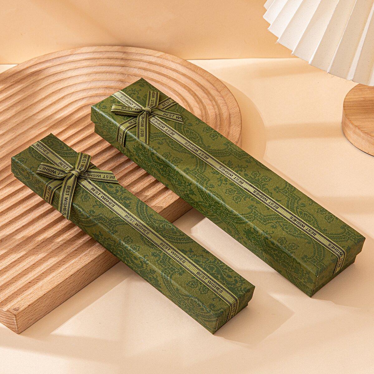 Factory in stock classical printing necklace packaging box hairpin box bracelet bookmark pen box storage gift lid