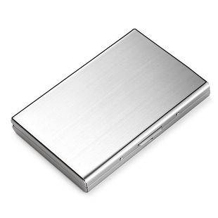 Portable Anti-theft Brush Anti-degaussing Metal Card Case Men and Women Simple Compact Shielding RFID Card Case Stainless Steel Card Case