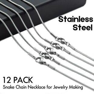 In stock: Stainless steel snake chain, DIY necklace, plain chain, 1.2mm silver titanium steel clavicle chain, jewelry accessories, wholesale