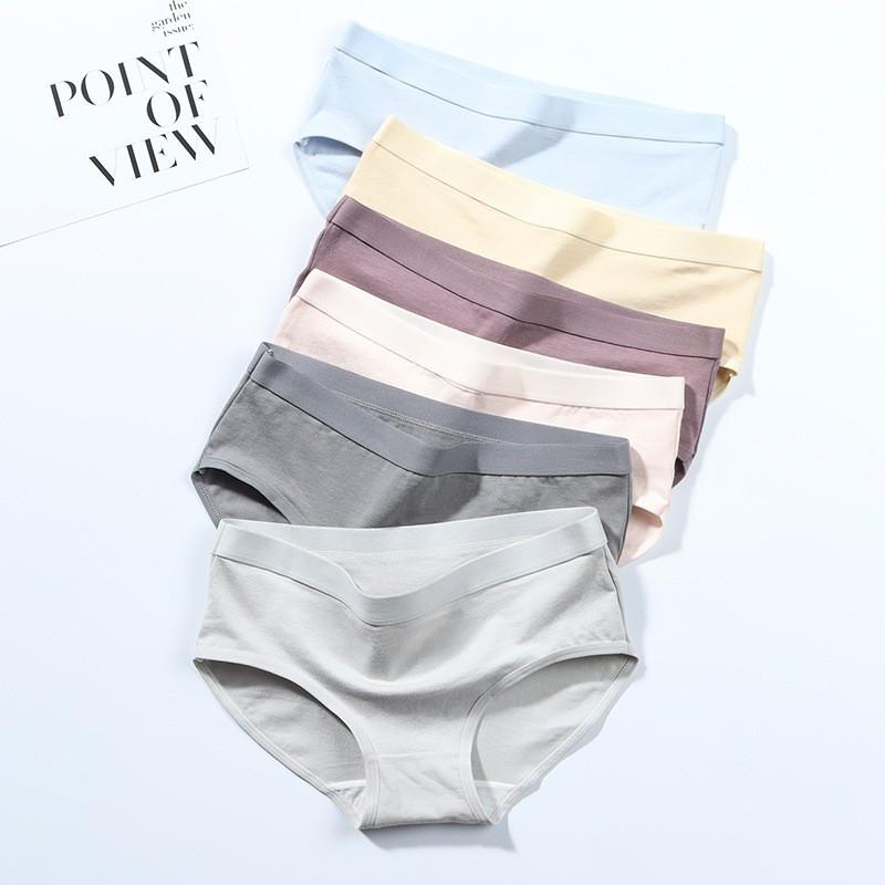 Underwear for Women, Pure Cotton, Seamless, Breathable and Comfortable, Young Ladies, Pure Cotton Crotch, Simple Japanese Style Mid-Waist Student Briefs