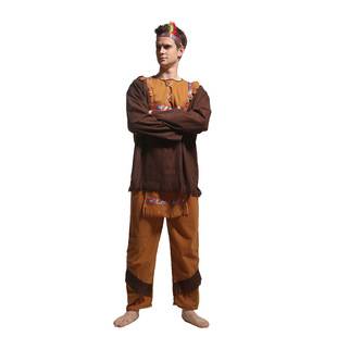 Adult Male Indian Costume Halloween cosplay Costume Masquerade cosplay Aboriginal Costume