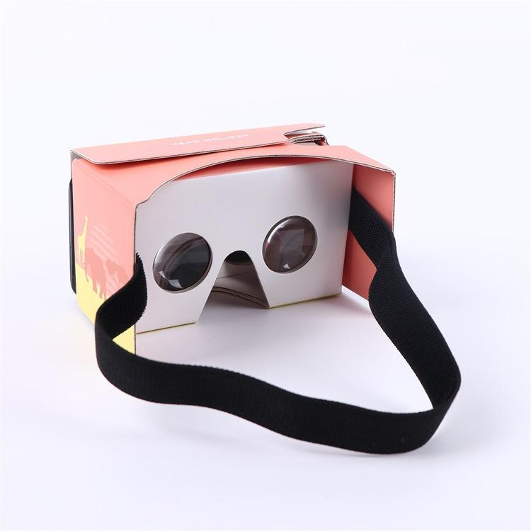 Integrated Paper Foldableing Mobile Phone Vr Simple 3D Glasses Second Generation Immersive Virtual Reality Viewing Box Customization