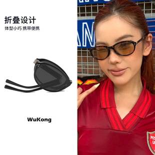 High-end GM foldable sunglasses for women, stylish and trendy oval driving sunglasses, 2026 new model