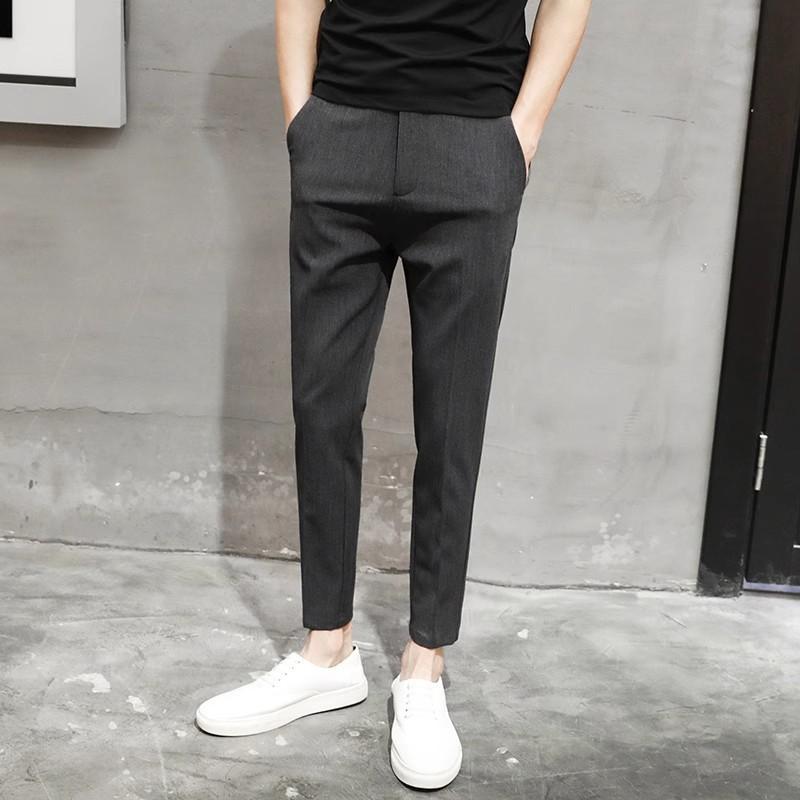 Autumn and Winter Trousers, Men's Trousers, Casual Trousers, Small-Foot Suit Trousers, Casual Slim Nine-Point Trousers, Korean Style Trendyy Men's Trousers