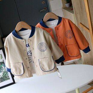 Boys' double-layer jacket, spring 2025 new children's clothing, baby autumn jacket, toddler autumn top, lightweight style