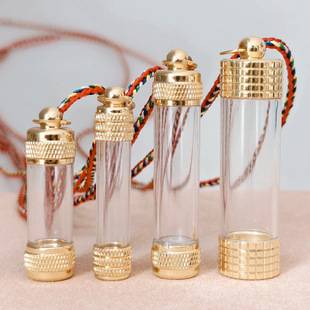 Transparent Relic Bottle Pendant Gawu Box Hollow Bottle Talisman Tube Pendant Nepal Can Open Cinnabar Pendant