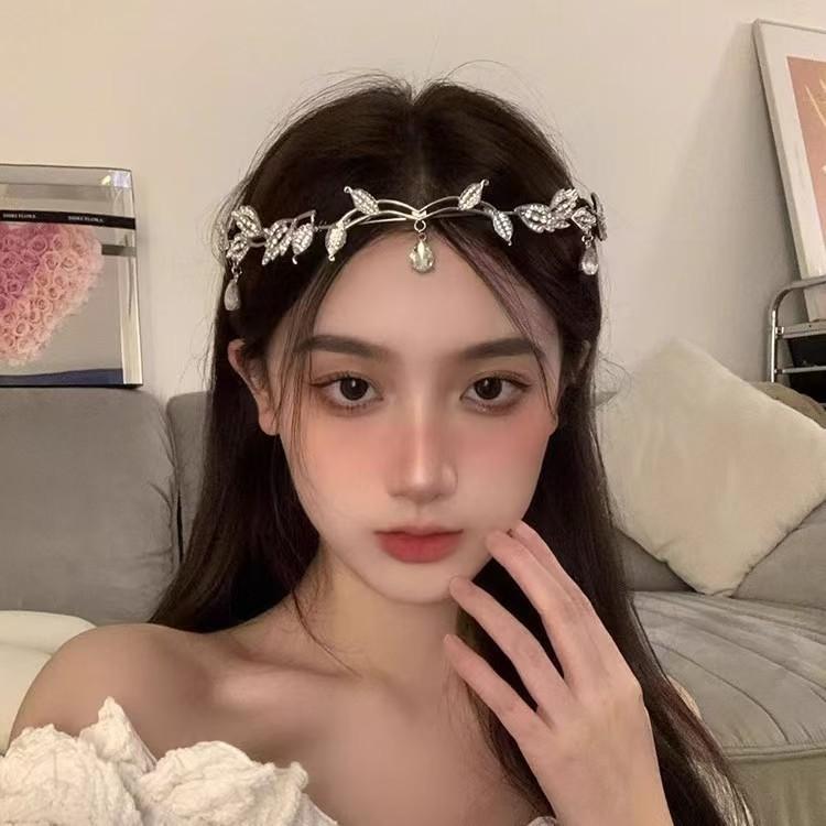 Western Regions Dunhuang Princess Style Ancient Costume Tassel Forehead Ornament Hanfu Headpiece Exotic Photo Hair Accessory Palace Crown