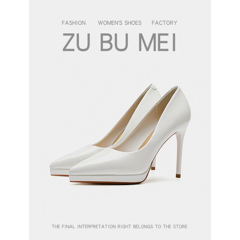 1088A Sexy Temperament Pointed Stiletto Heels Not Tired Foot Waterproof Super High Heels Dopamine Single Shoes for Women