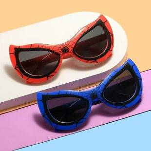 Cartoon Spider-Man Children's Uv Protection Sunglasses, Fashionable Cartoon Baby Sun Protection Decorative Sunglasses for Both Boys and Girls