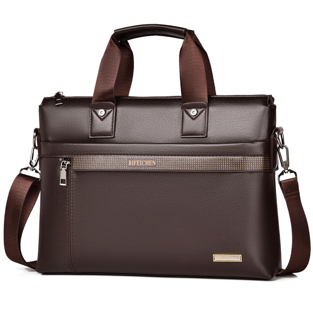 New men's handbag business official casual bag shoulder diagonal bag leather texture computer bag wholesale tide