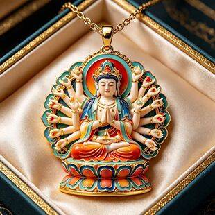 Chinese-style necklace for both men and women, enamel pendant, light luxury collarbone chain, niche design, high-end vintage feel