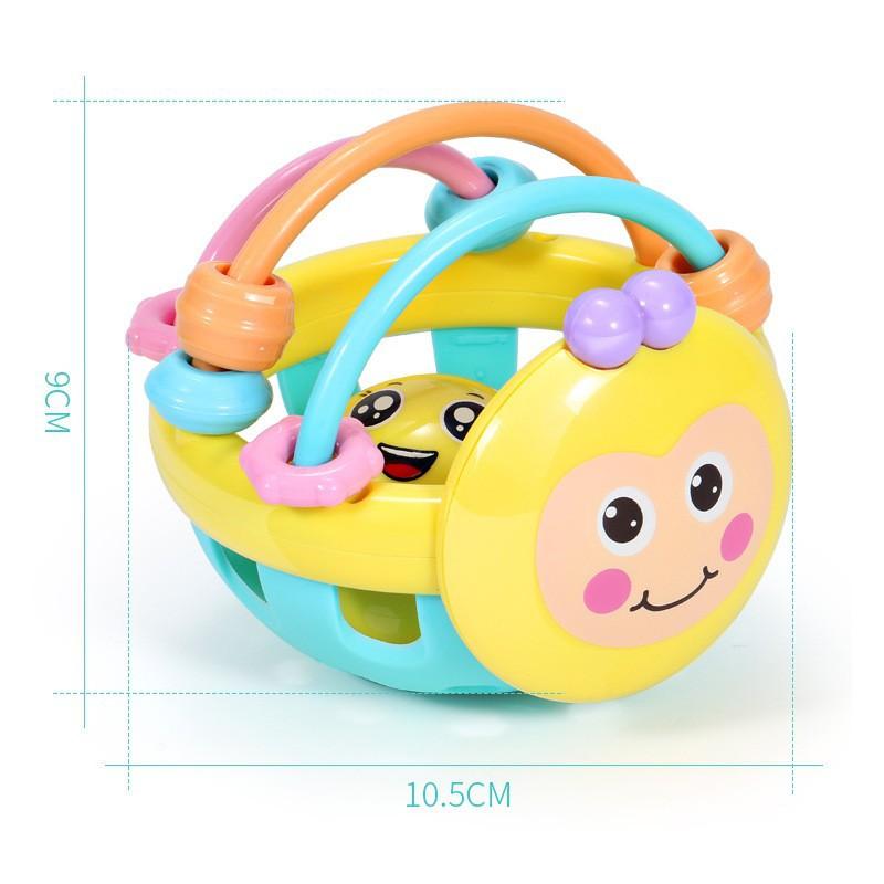 Cross-Border Infant Ball Toy Bee Ball Can Bite and Grasp 0 to 1 Year Old Molar Hand Ball Baby Hand Rattle Bed Bell