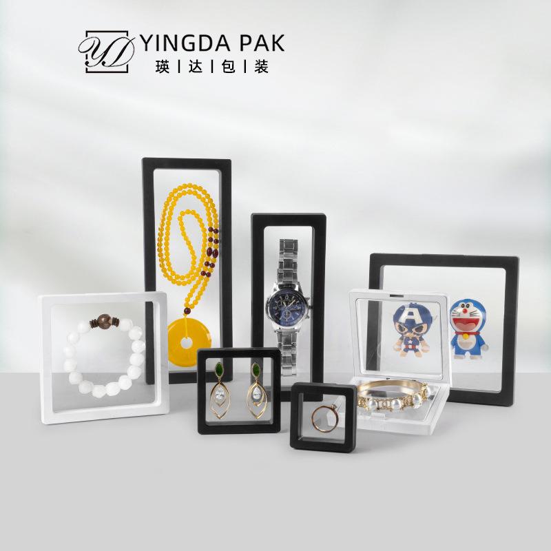 Transparent PE film display box suspension packaging box jewelry ring bracelet box small commodity gift box in stock